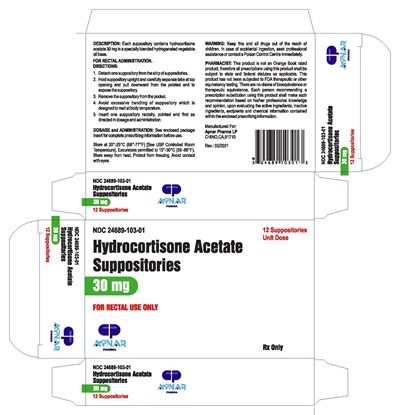 30mg-suppositories Carton (30mg Ndc 24689 103 01)